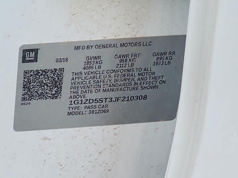 2018 Chevrolet Malibu lt