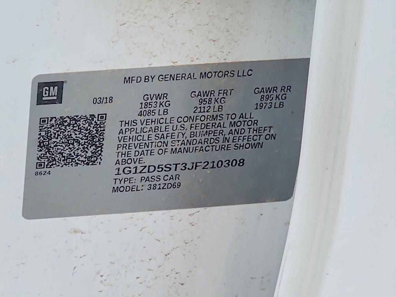 2018 Chevrolet Malibu lt