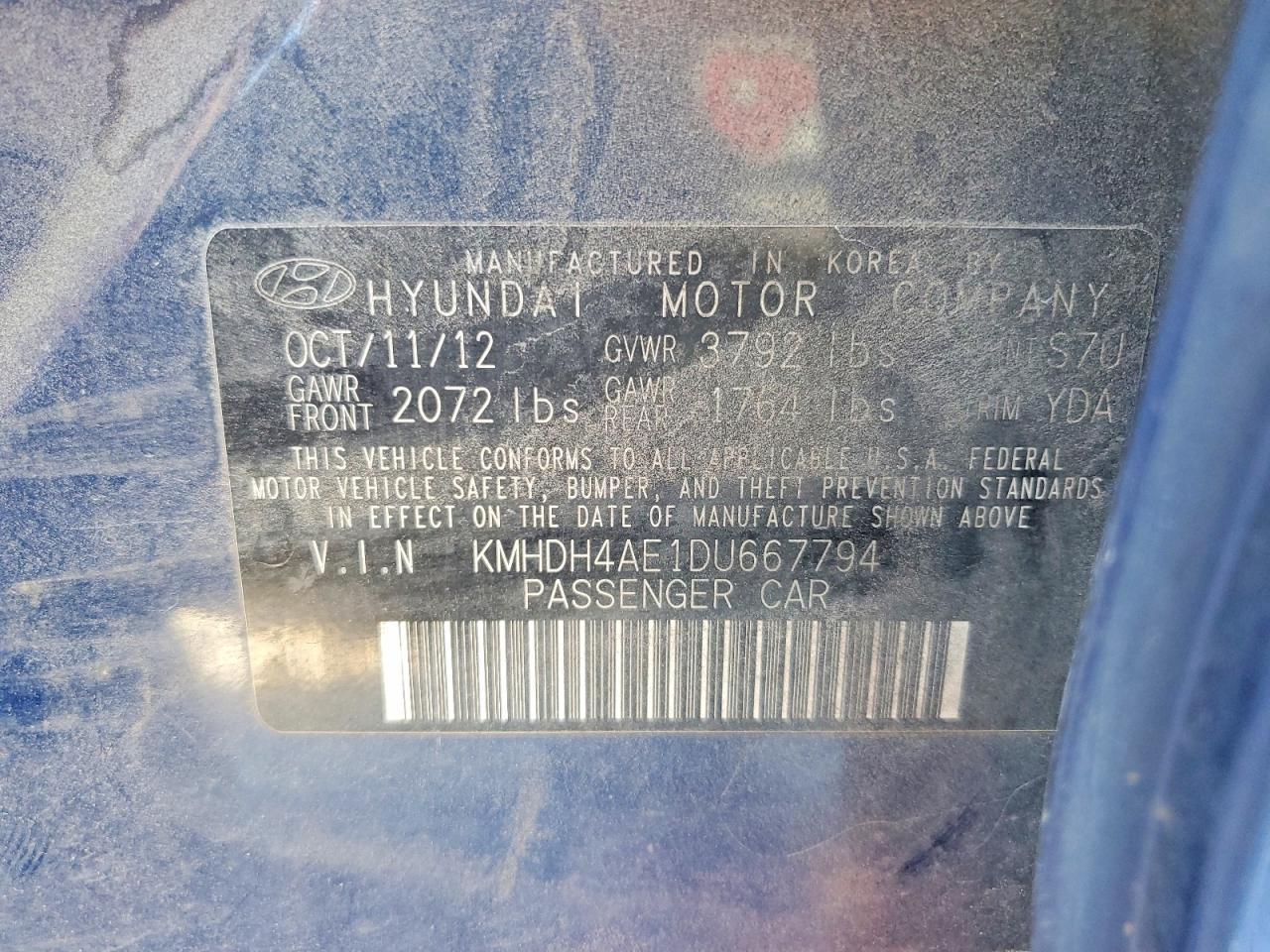 2013 Hyundai Elantra gls