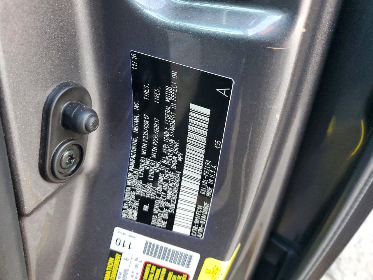 2017 Toyota Sienna le
