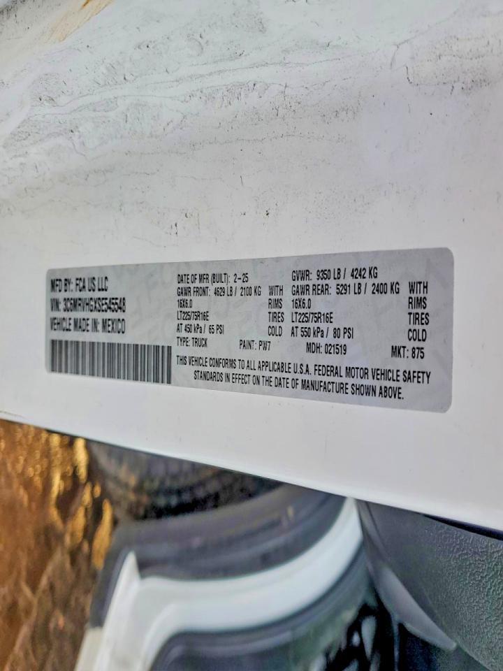 2025 Dodge RAM Promaster 3500 Delivery Van