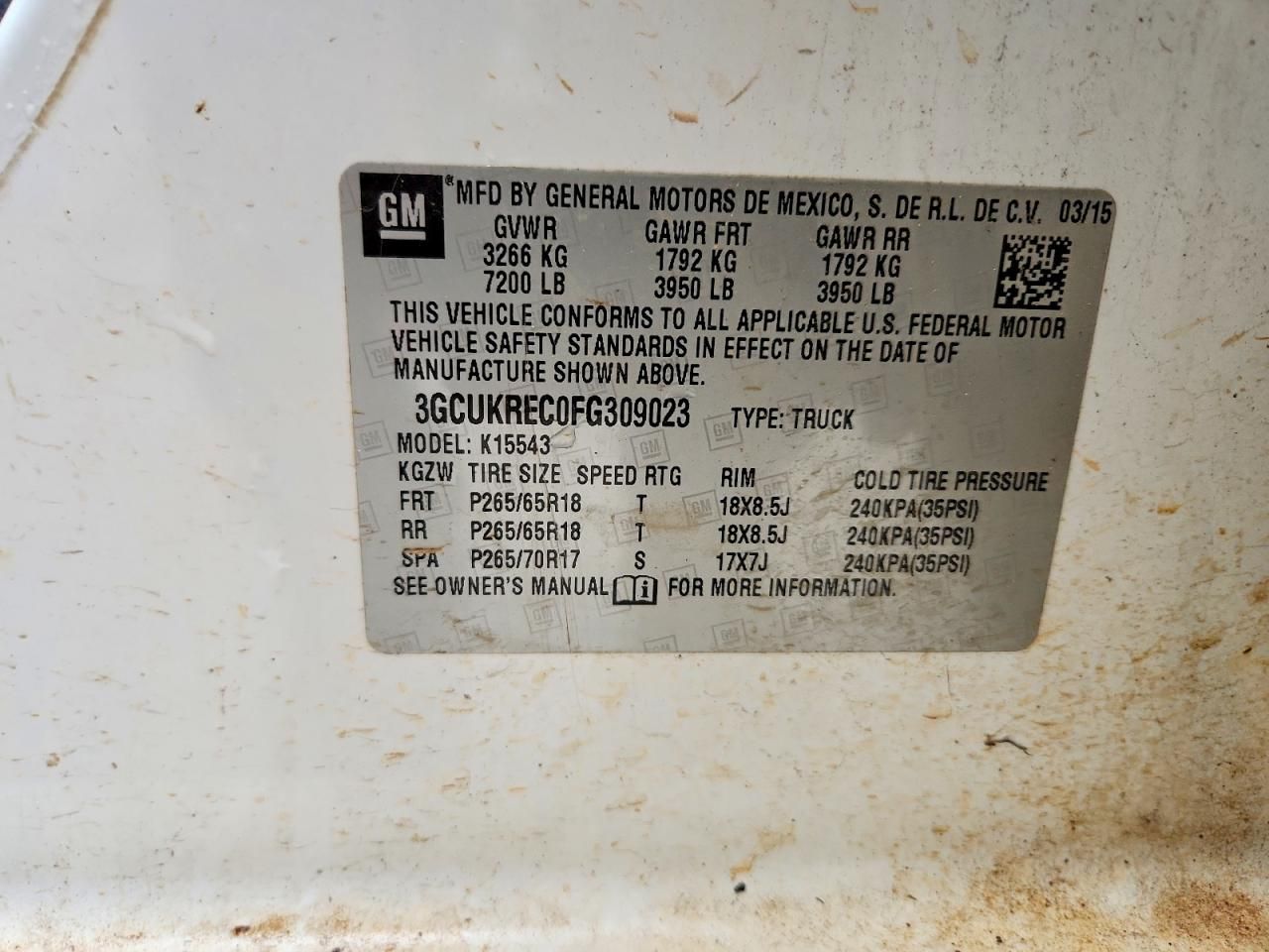 2015 Chevrolet Silverado K1500 lt