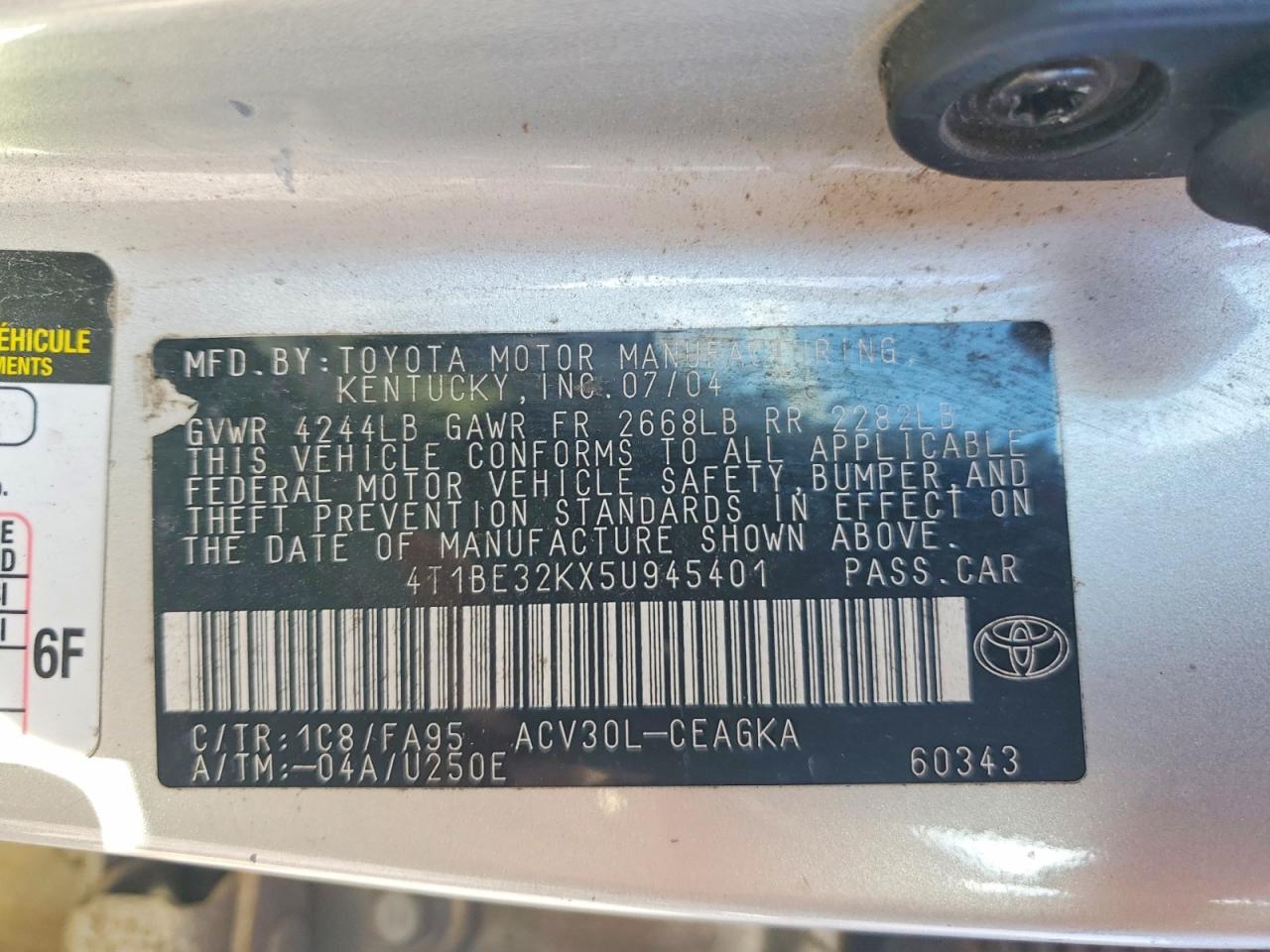 2005 Toyota Camry le