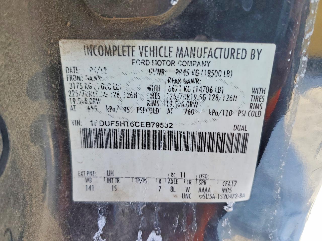 2012 Ford F550 Super Duty