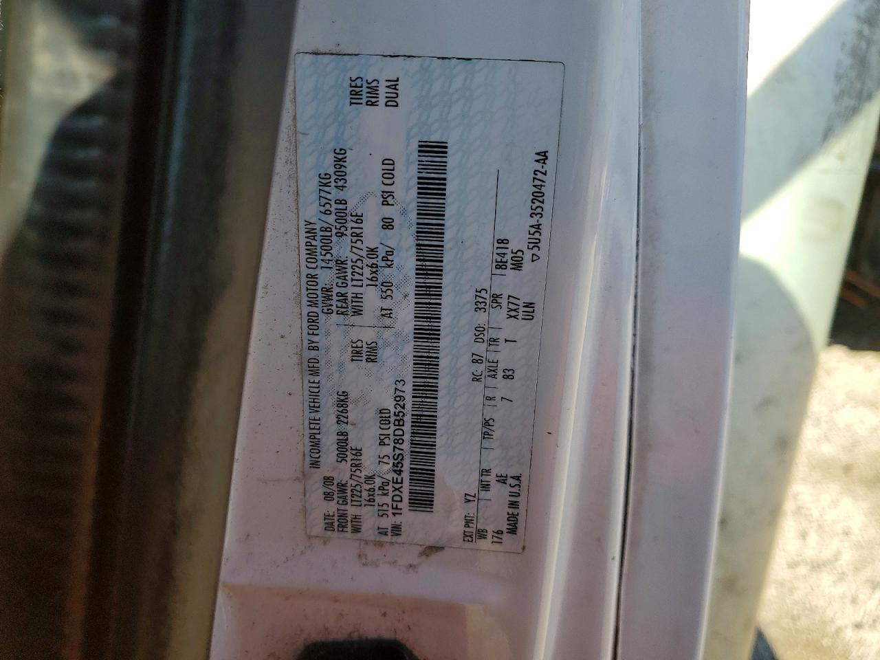 2008 Ford E450 Delivery Truck