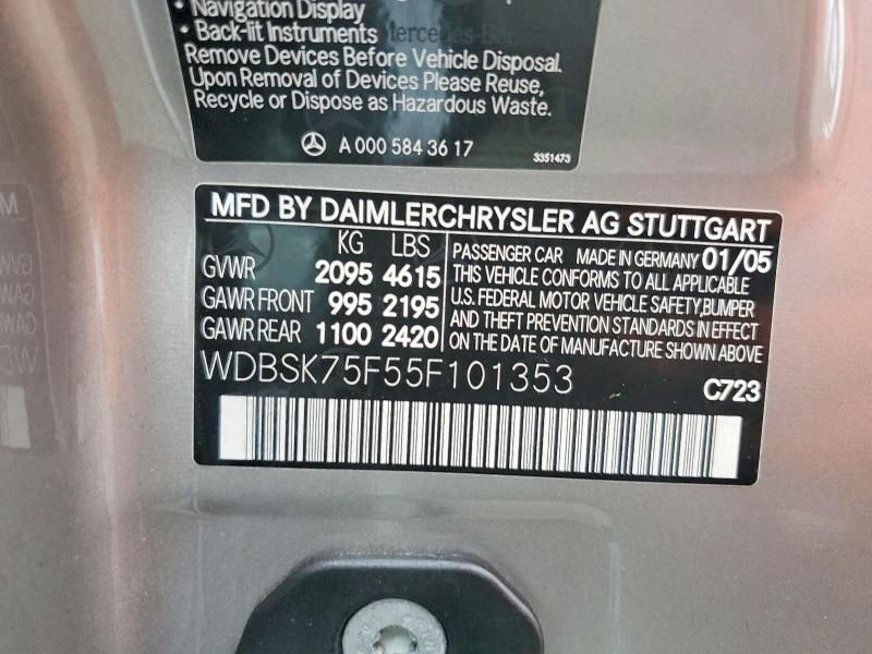 2005 Mercedes-Benz Sl 500