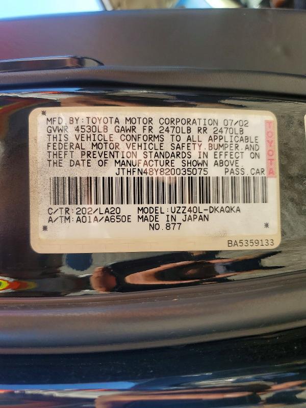 2002 Lexus Sc 430