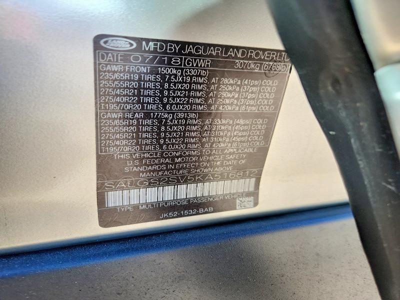 2019 Land Rover Range Rover hse