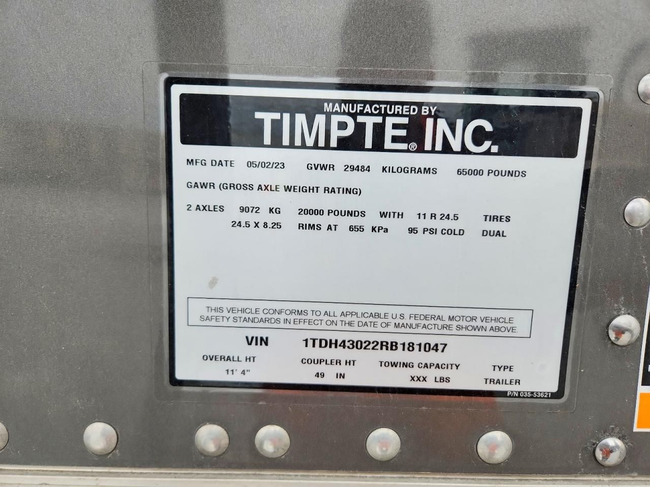 2024 Timpte Grain Hopp-Grain Trailer