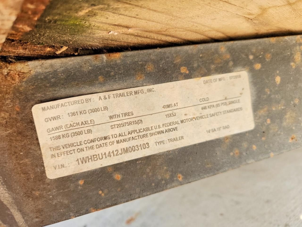 2018 A&f Trailer Mfg, Inc Landscape Trailer 7X