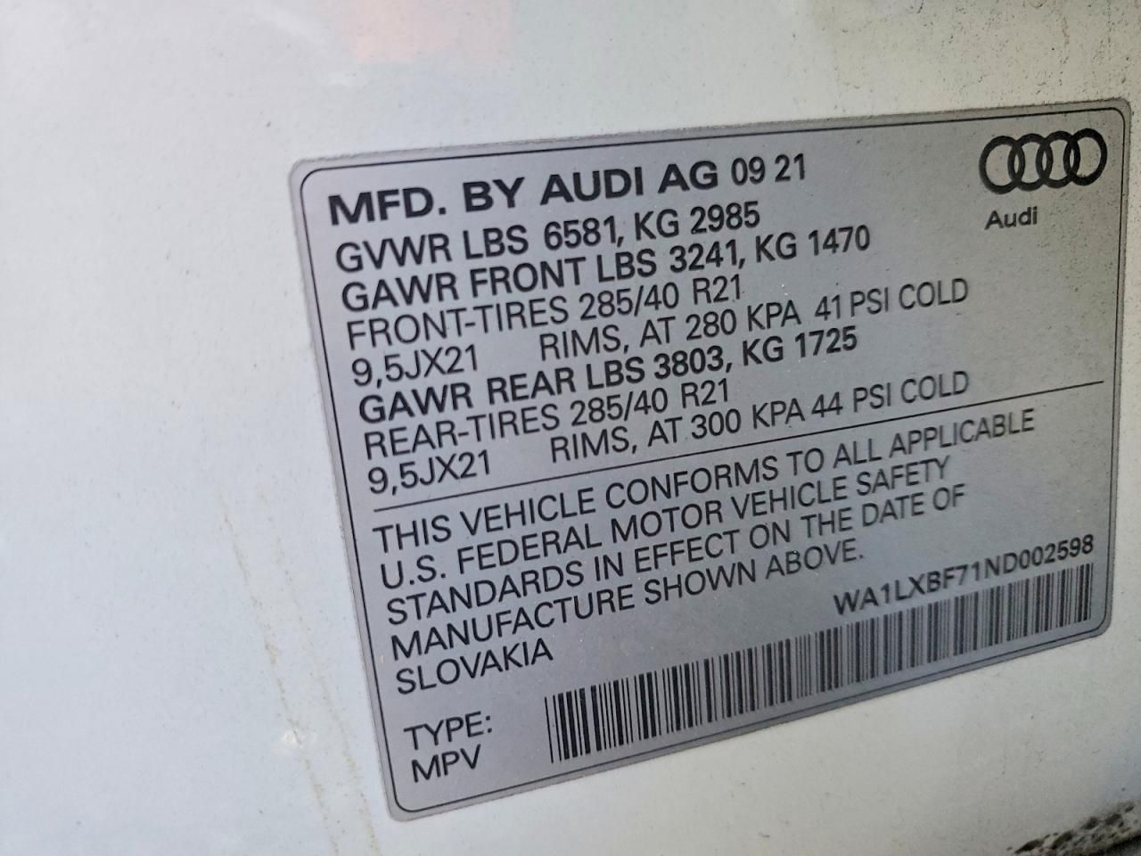 2022 Audi Q7 Premium Plus