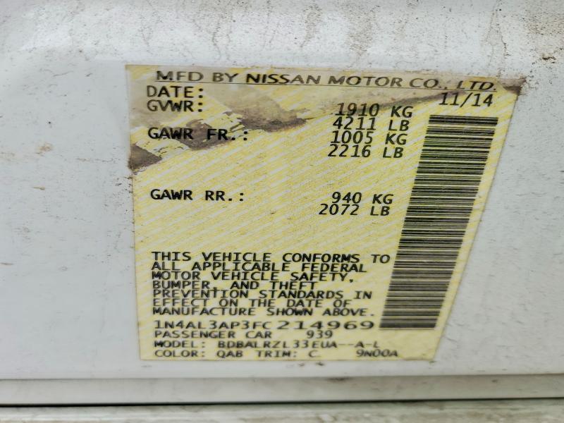 2015 Niss Altima 2.5