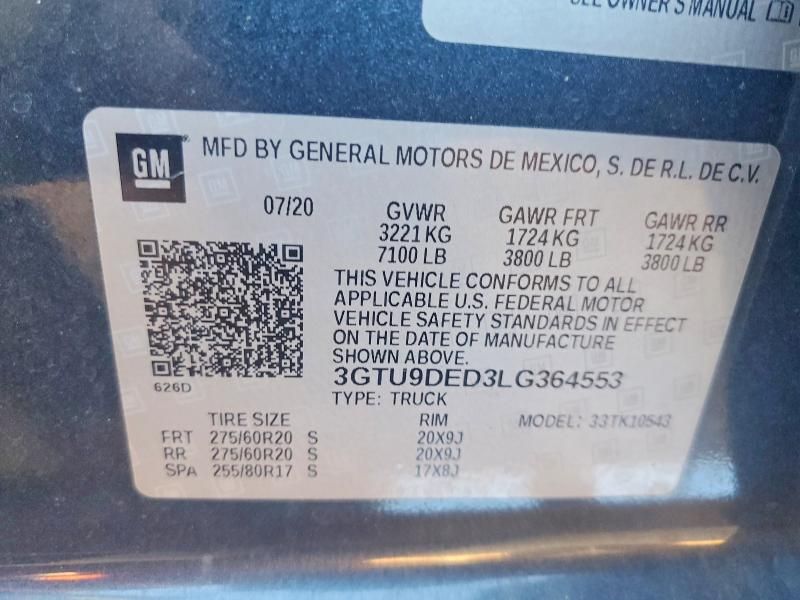 2020 GMC Sierra K1500 slt