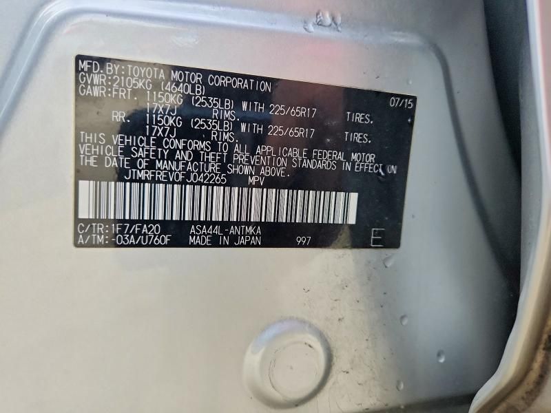 2015 Toyota Rav4 xle