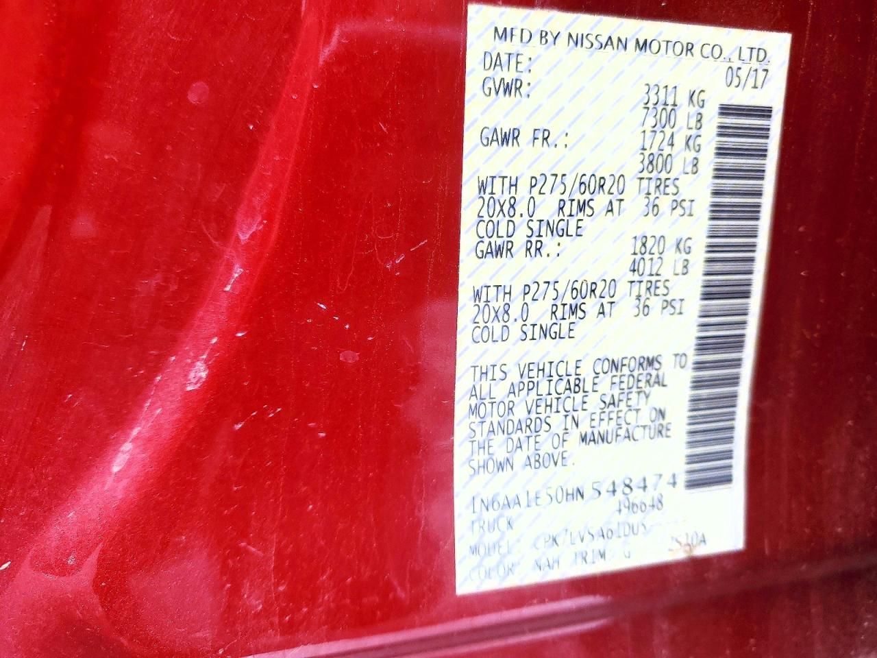 2017 Nissan Titan sv