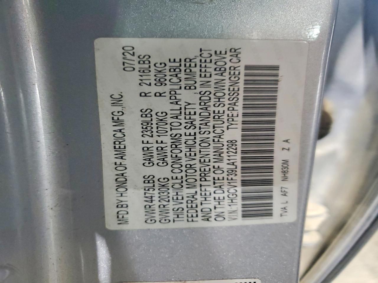 2020 Honda Accord Sport