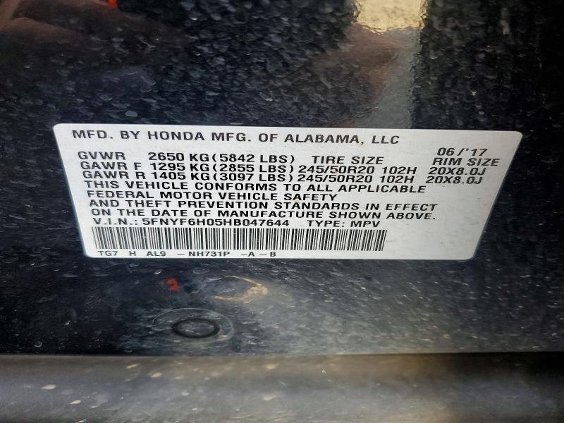 2017 Honda Pilot Elite