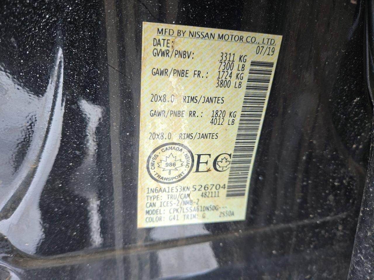 2019 Nissan Titan sv