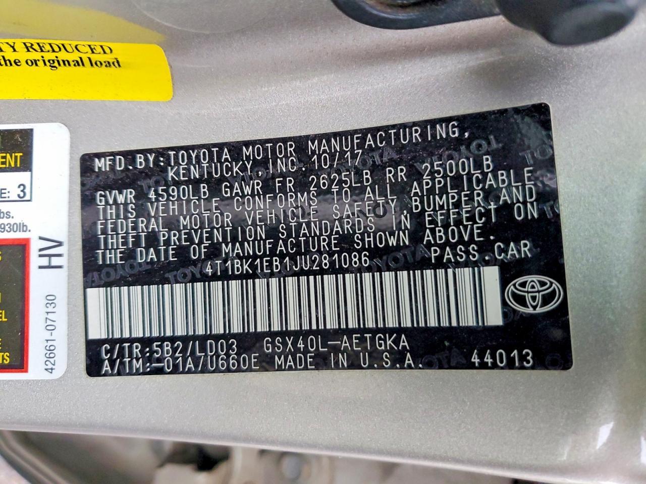 2018 Toyota Avalon xle