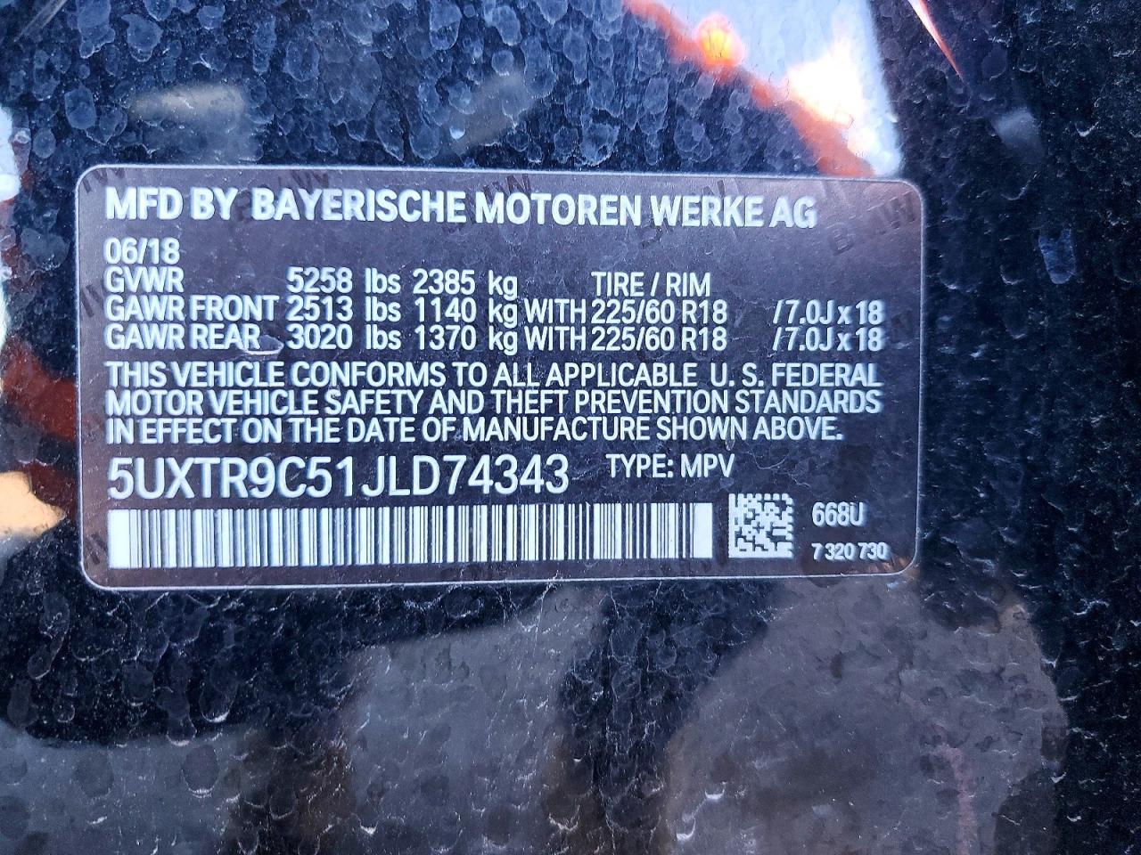 2018 BMW X3 Xdrive30i