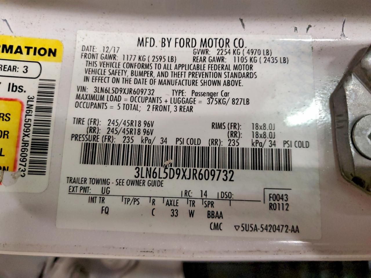 2018 Lincoln Mkz Select