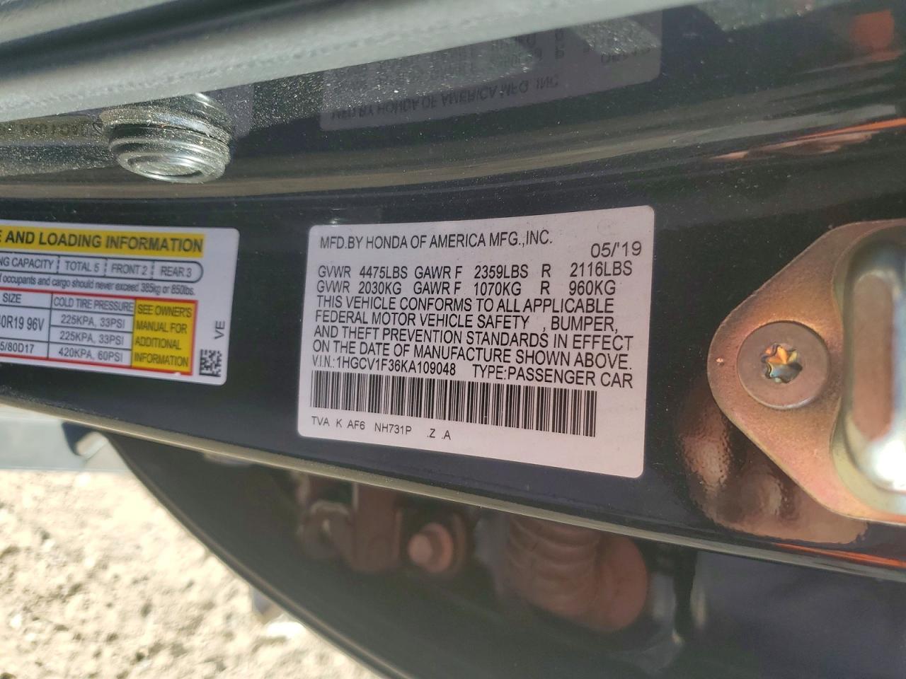 2019 Honda Accord Sport