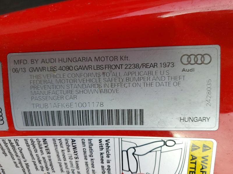 2014 Audi Tts Premium Plus