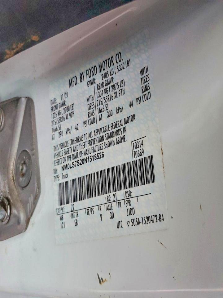 2022 Ford Transit Connect Utility / Service Van