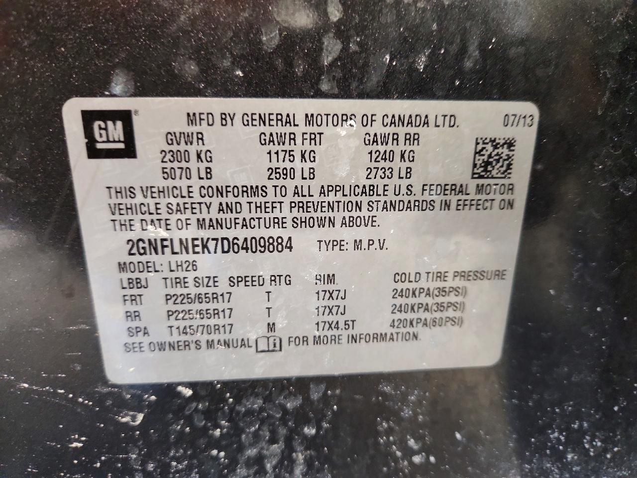 2013 Chevrolet Equinox lt