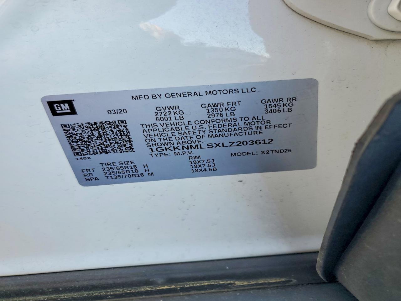 2020 GMC Acadia slt