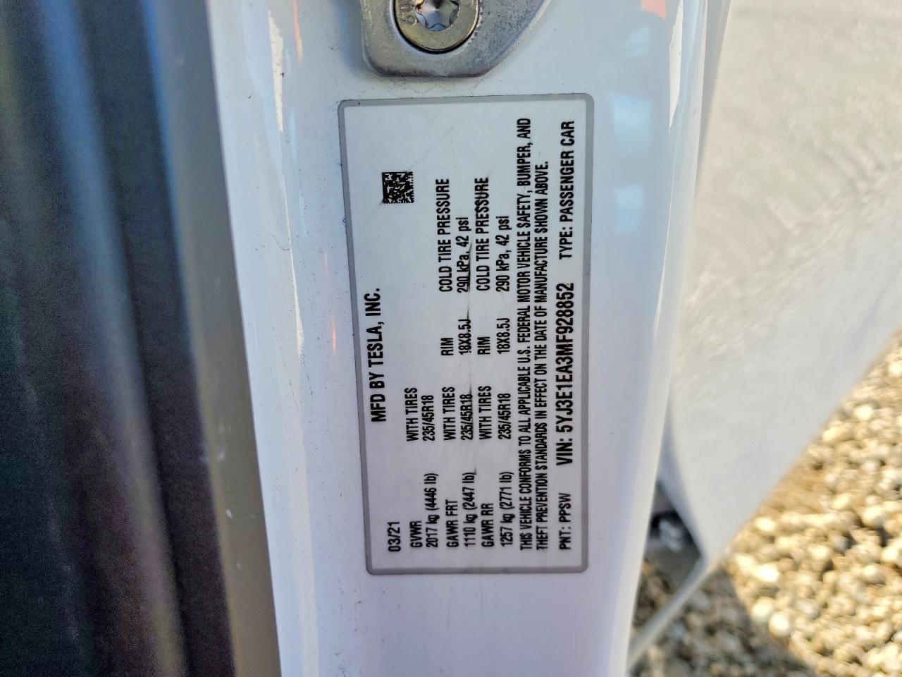 2021 Tesla Model 3