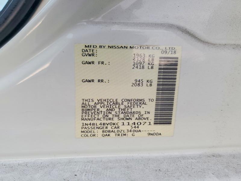 2019 Nissan Altima s