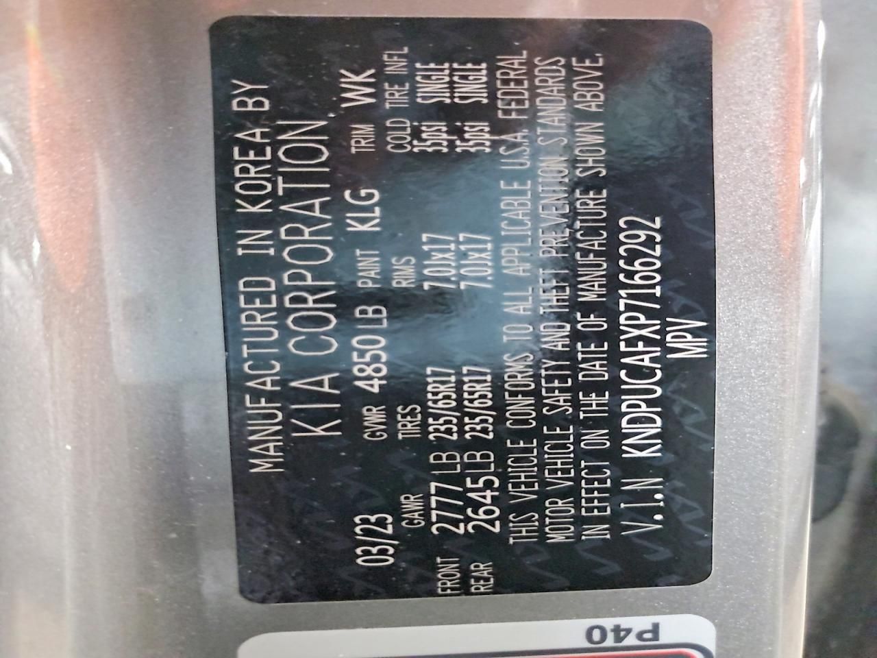 2023 KIA Sportage lx