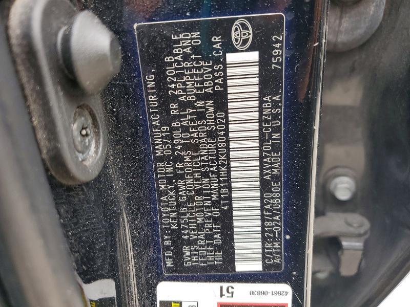 2019 Toyota Camry l