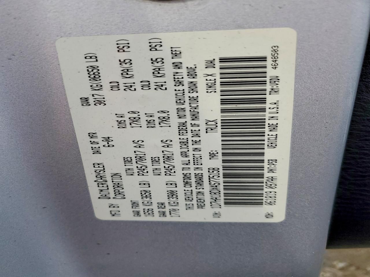 2004 Dodge RAM 1500 ST