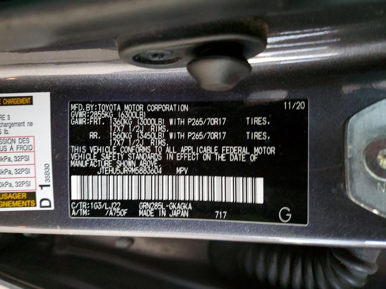 2021 Toyota 4runner Venture