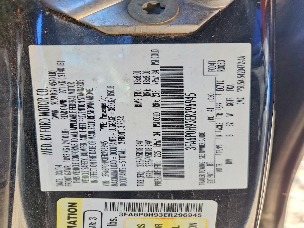 2014 Ford Fusion se