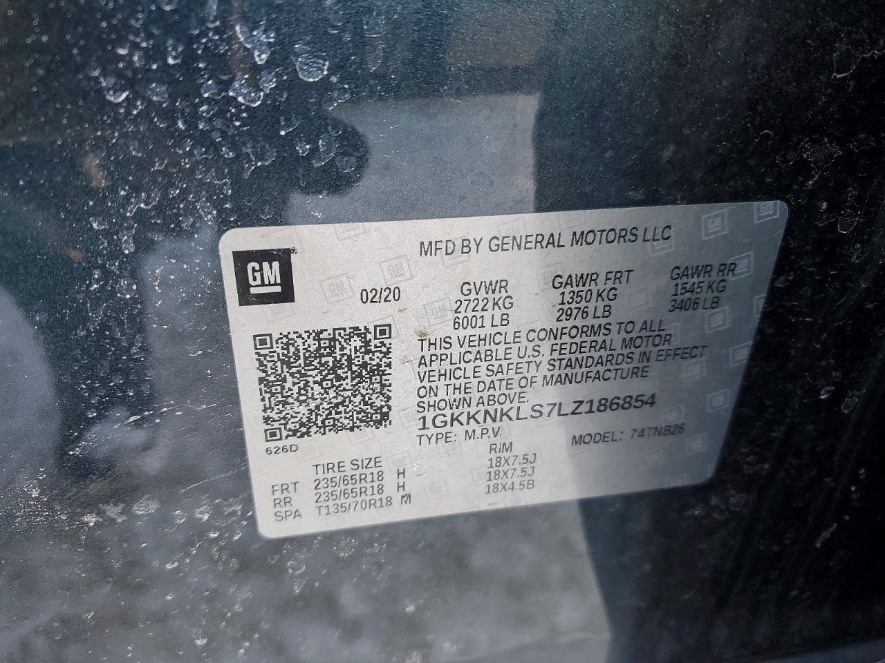 2020 GMC Acadia sle
