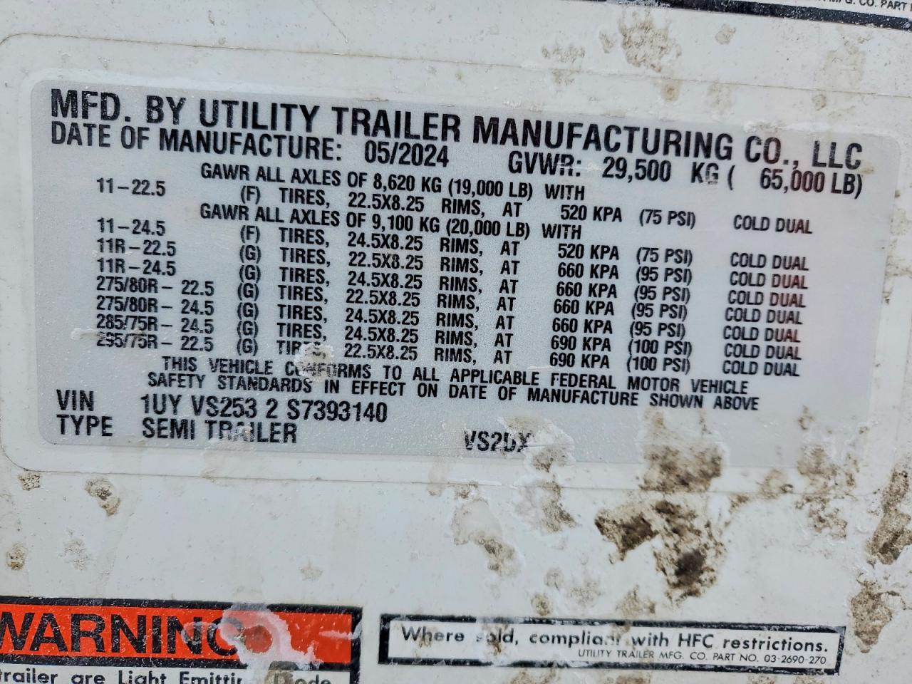 2025 Utility VS2DX DRY Van Trailer