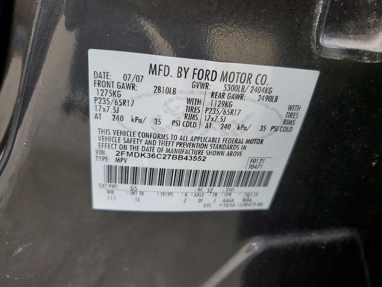 2007 Ford Edge se