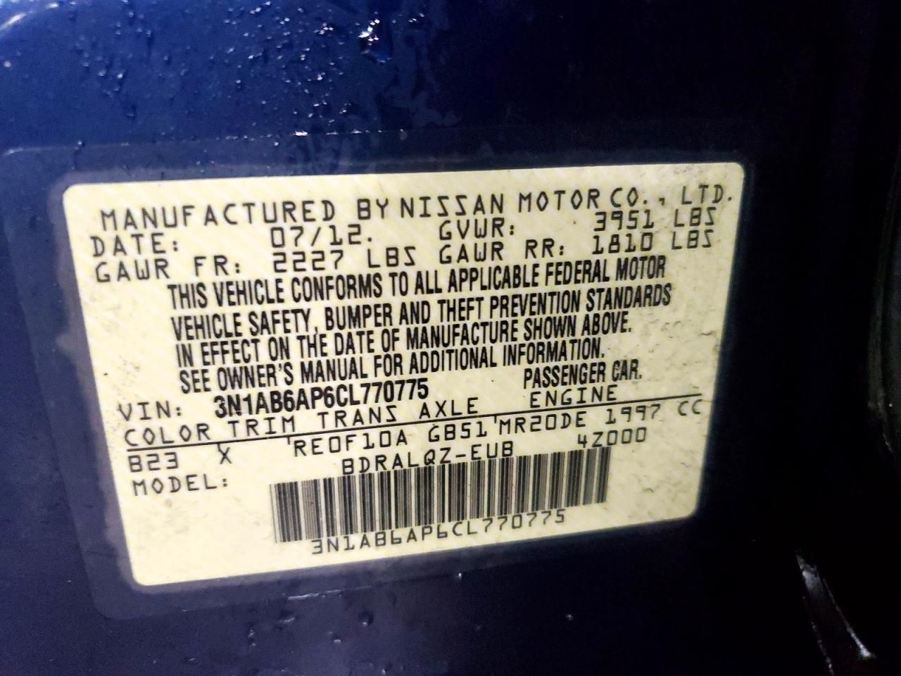 2012 Nissan Sentra 2.0