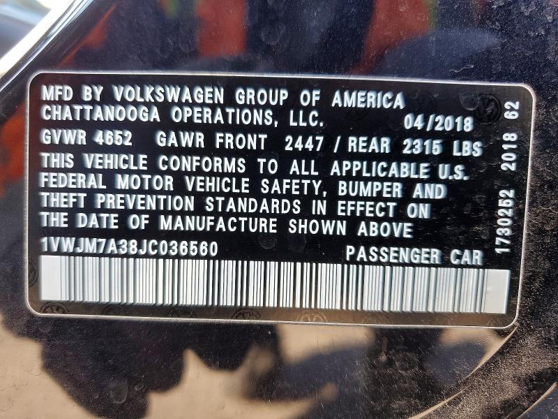2018 Volkswagen Passat gt