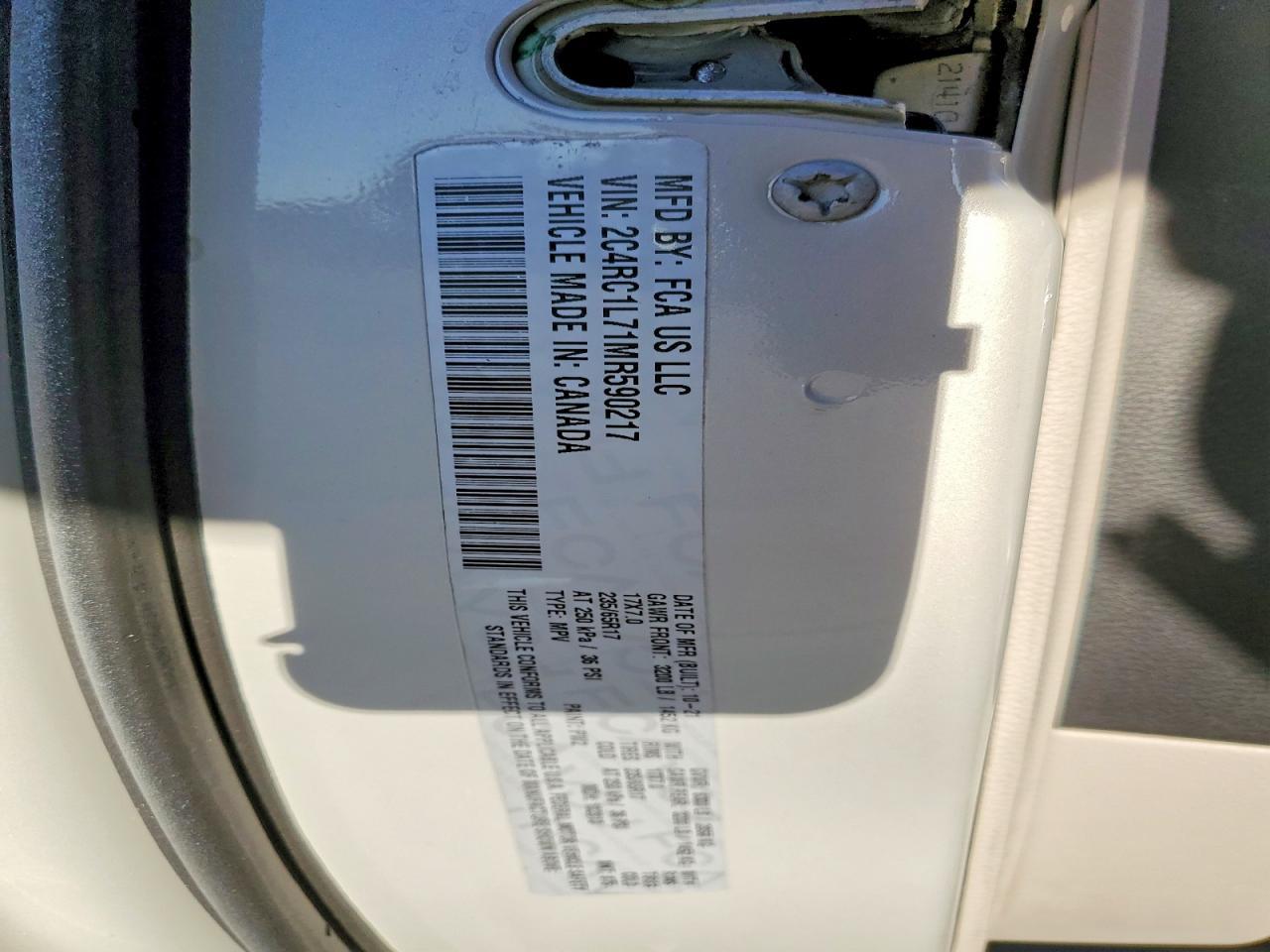 2021 Chrysler Pacifica Hybrid Touring l