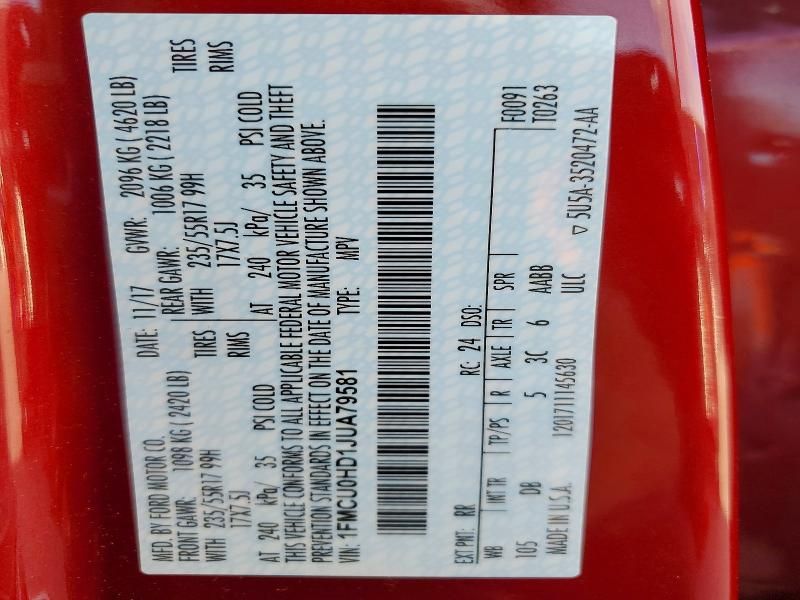 2018 Ford Escape sel