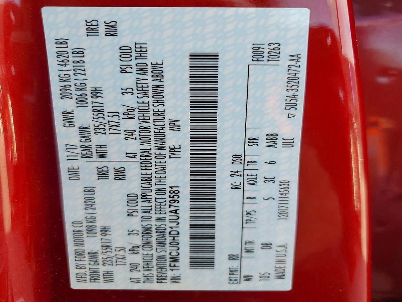 2018 Ford Escape sel