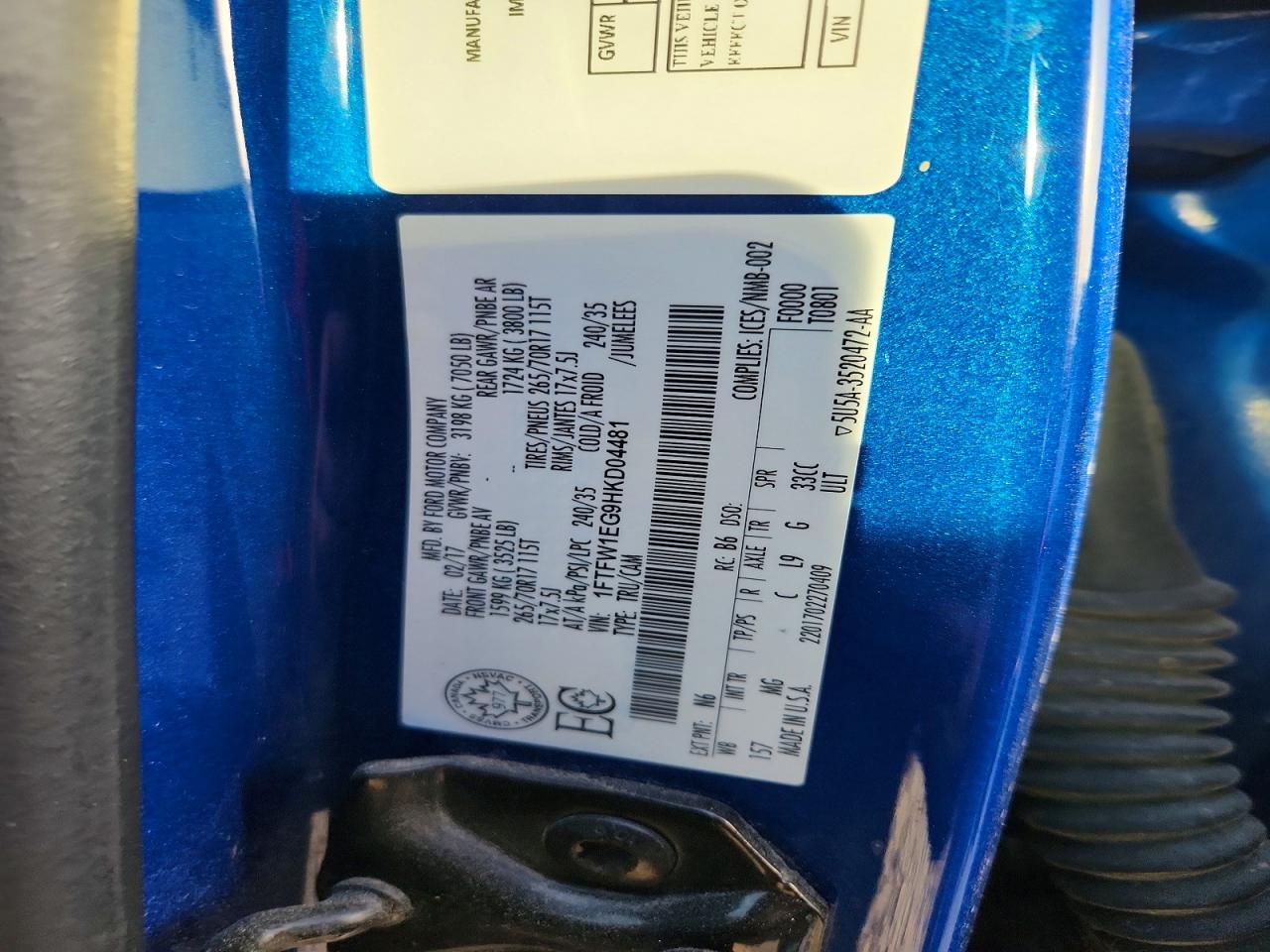 2017 Ford F150 Supercrew