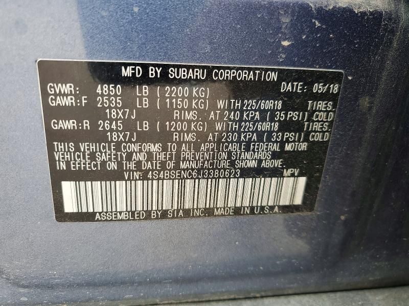 2018 Subaru Outback 3.6r Limited