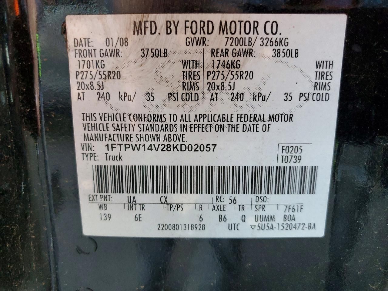 2008 Ford F150 Supercrew