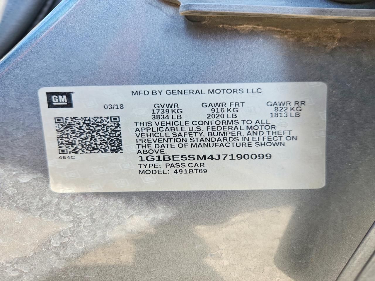 2018 Chevrolet Cruze lt