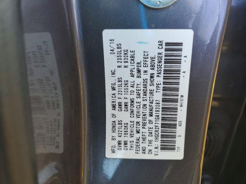 2016 Honda Accord ex
